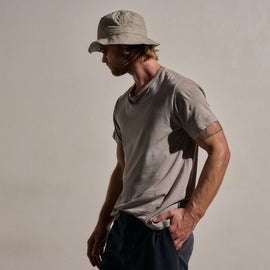 Short Sleeve Crew Neck in Fog Pigment | James Perse Los Angeles