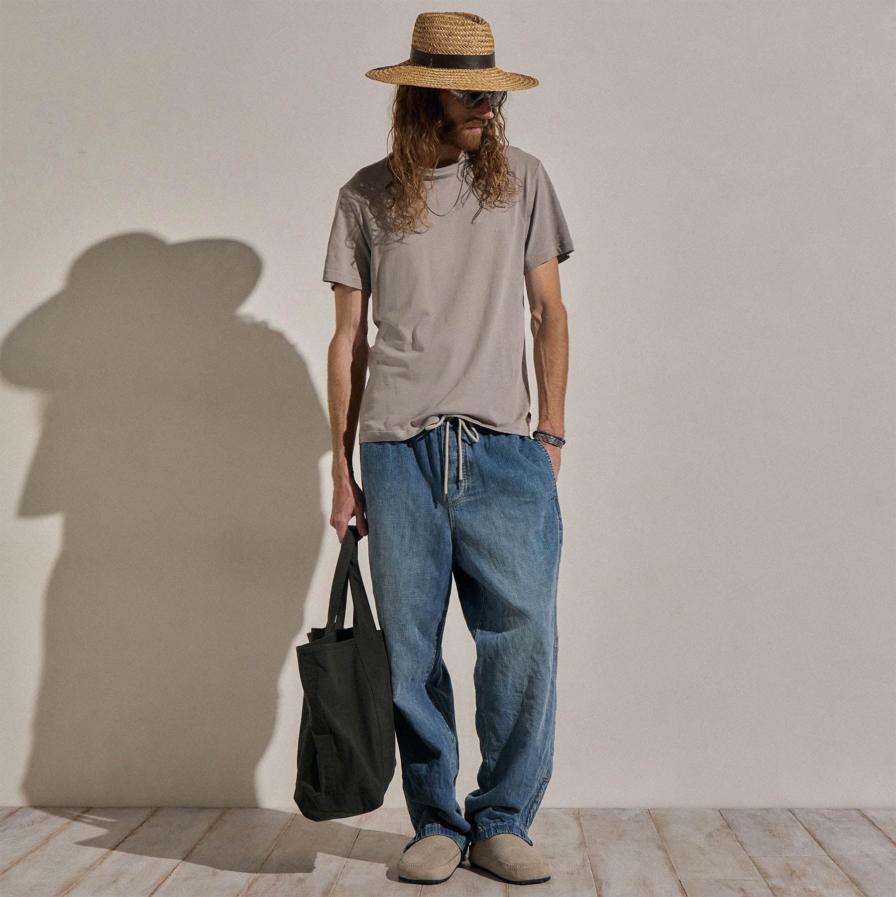 Short Sleeve Crew Neck - Fog Pigment