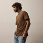 Short Sleeve Crew Neck in Gingerbread Pigment | James Perse Los Angeles