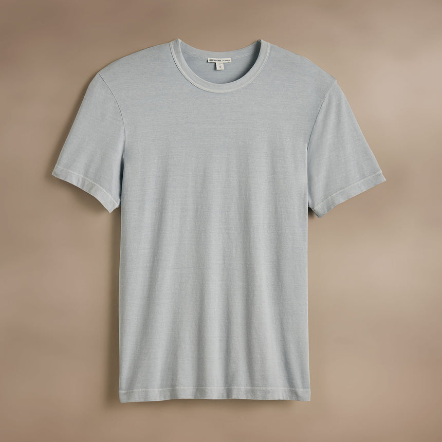 Short Sleeve Crew Neck  in Grey Glacier Pigment | James Perse Los Angeles