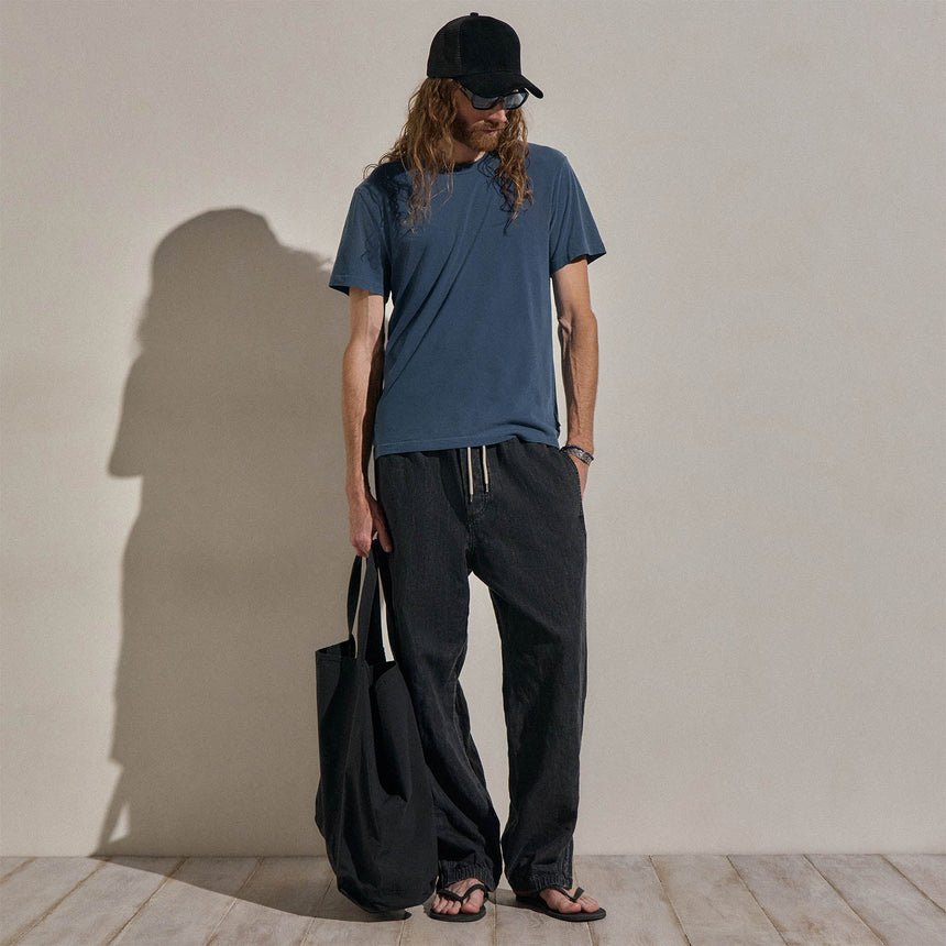 Short Sleeve Crew Neck in Lake Pigment | James Perse Los Angeles