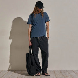 Short Sleeve Crew Neck - Lake Pigment