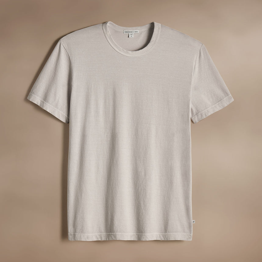 Short Sleeve Crew Neck  in Light Mist Pigment | James Perse Los Angeles