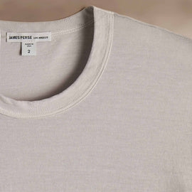 Short Sleeve Crew Neck  in Light Mist Pigment | James Perse Los Angeles