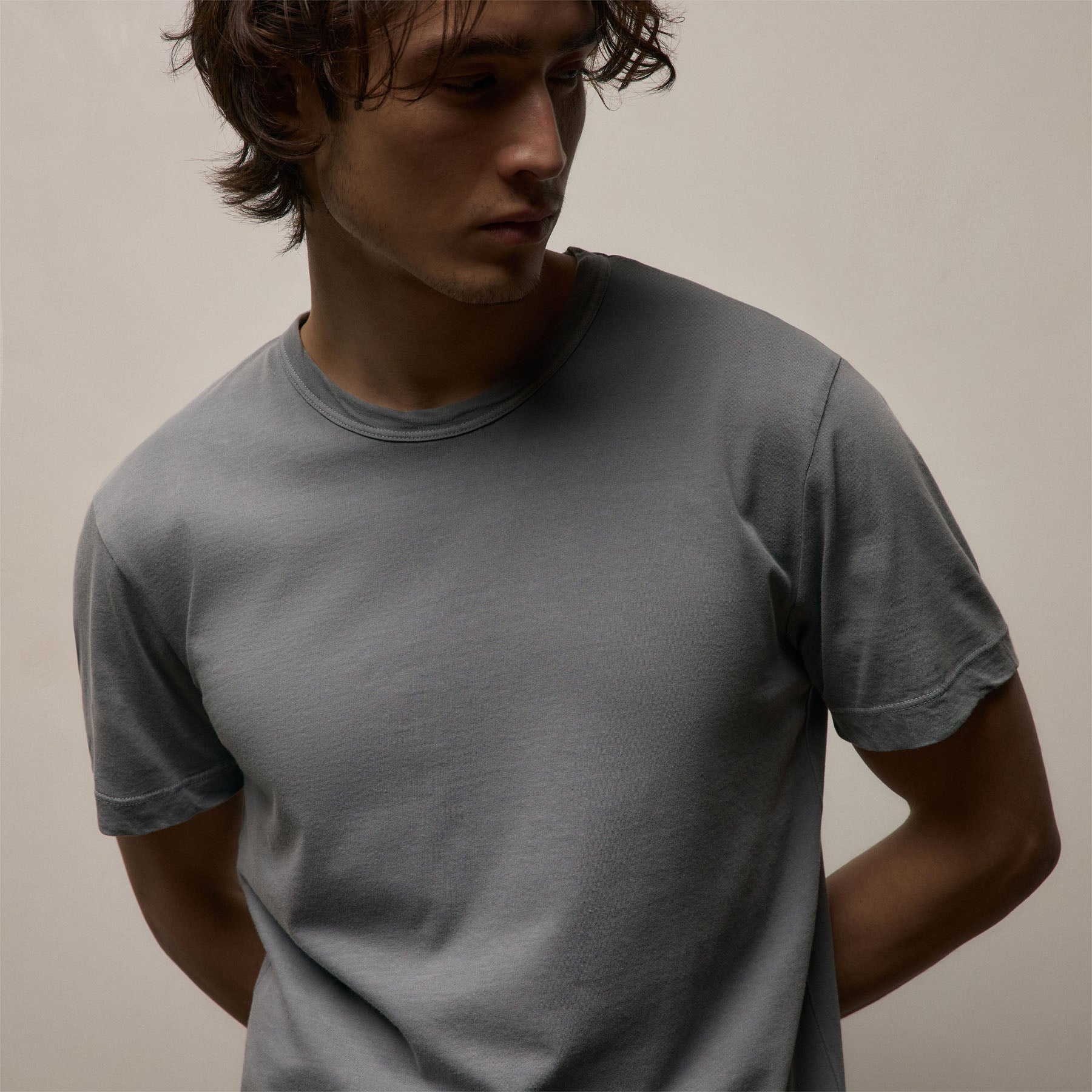 Short Sleeve Crew Neck in Ore Pigment | James Perse Los Angeles