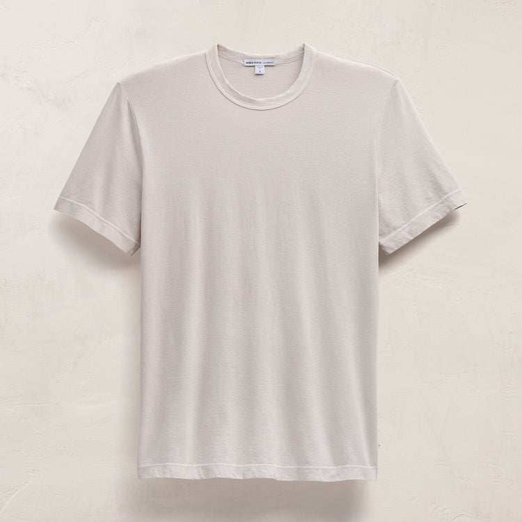 Short Sleeve Crew Neck in Silver Pigment | James Perse Los Angeles