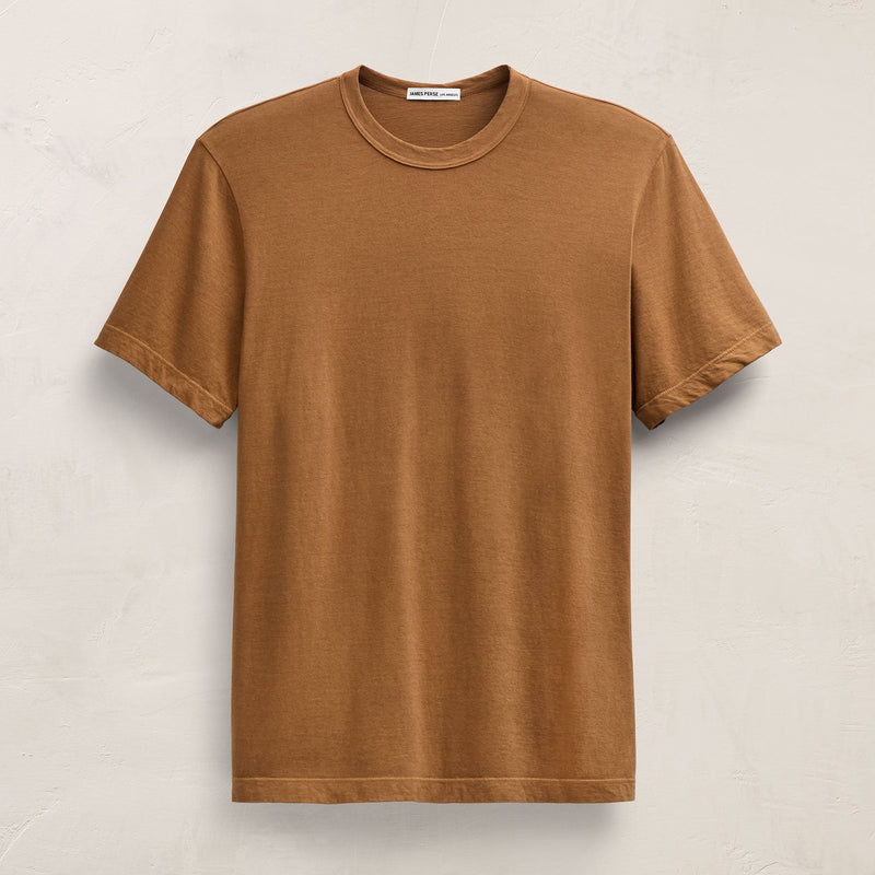Short Sleeve Crew Neck in Whiskey Pigment | James Perse Los Angeles