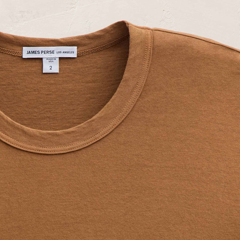 Short Sleeve Crew Neck in Whiskey Pigment | James Perse Los Angeles
