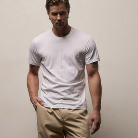 Short Sleeve Crew Neck in White | James Perse Los Angeles