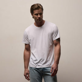 Short Sleeve Crew Neck in White | James Perse Los Angeles
