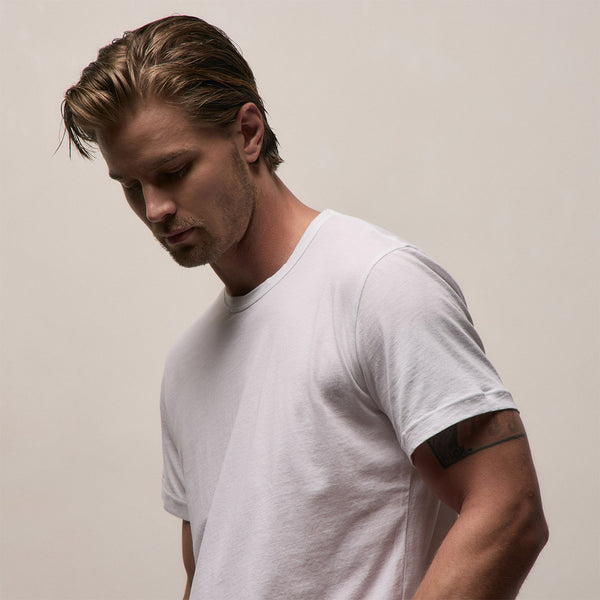 Short Sleeve Crew Neck in White | James Perse Los Angeles