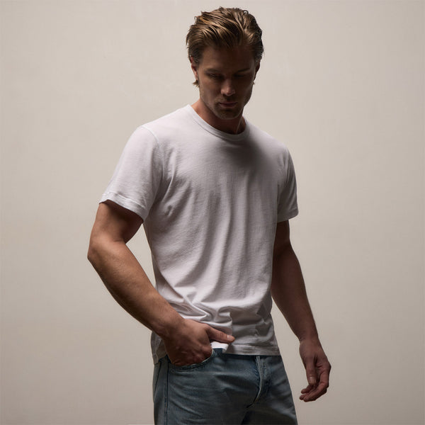 Short Sleeve Crew Neck in White | James Perse Los Angeles