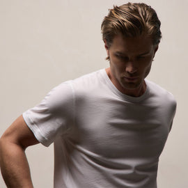 Short Sleeve Crew Neck - White