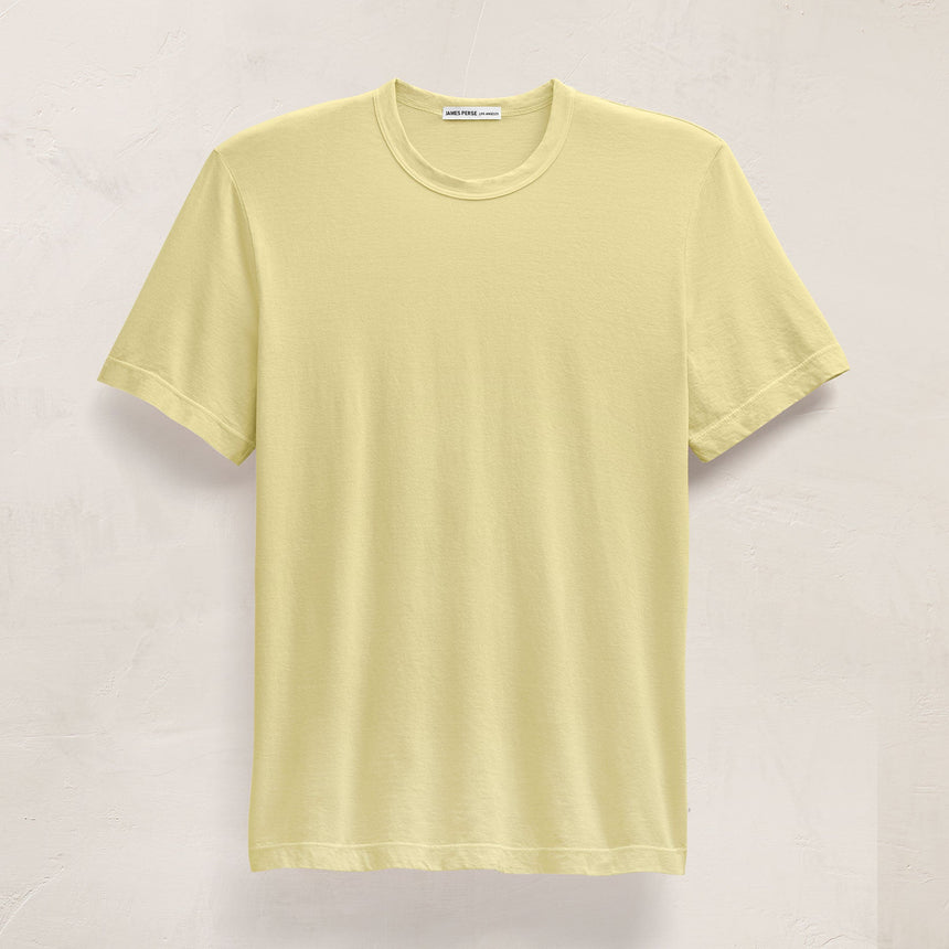 Short Sleeve Crew Neck in Yellow Cake Pigment | James Perse Los Angeles