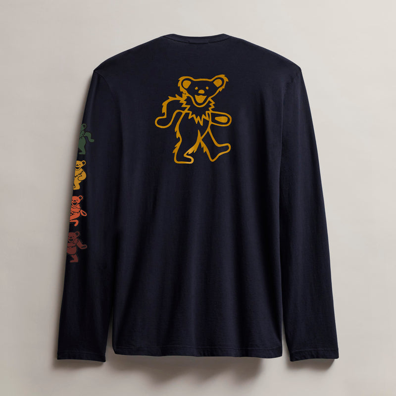 Men's Grateful Dead Long Sleeve Color Bears in Deep/Cadmium | James Perse Los Angeles