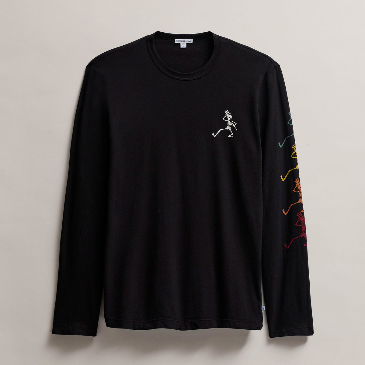 Men's Long Sleeve Crew Neck Grateful Dead Tee in Black | James Perse Los Angeles