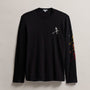 Men's Long Sleeve Crew Neck Grateful Dead Tee in Black | James Perse Los Angeles