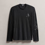 Men's Long Sleeve Crew Neck Grateful Dead Tee in Carbon Pigment | James Perse Los Angeles