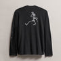 Men's Long Sleeve Crew Neck Grateful Dead Tee in Carbon Pigment | James Perse Los Angeles