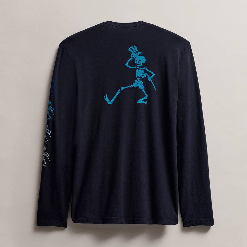 Men's Long Sleeve Crew Neck Grateful Dead Tee in Deep | James Perse Los Angeles