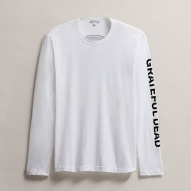 Men's Grateful Dead Long Sleeve in White/Black | James Perse Los Angeles