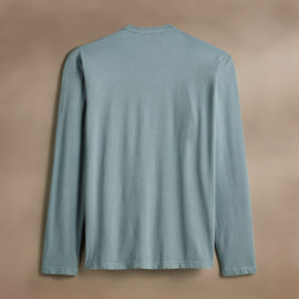 Long Sleeve Crew Neck in Azure Pigment | James Perse Los Angeles