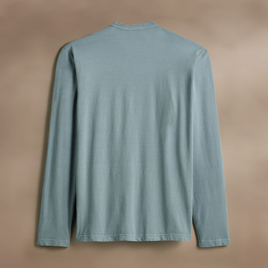 Long Sleeve Crew Neck in Azure Pigment | James Perse Los Angeles