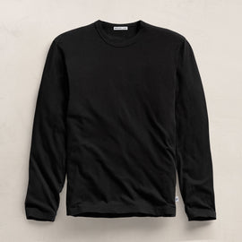 Long Sleeve Crew Neck in Black | James Perse Los Angeles