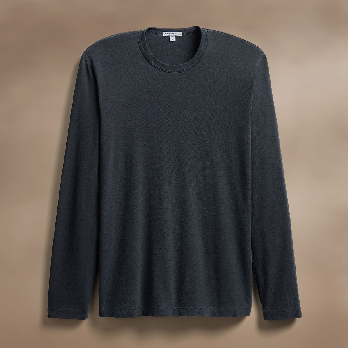 Long Sleeve Crew Neck in Blue Noir Pigment | James Perse Los Angeles