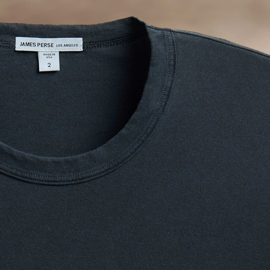 Long Sleeve Crew Neck in Blue Noir Pigment | James Perse Los Angeles