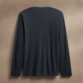 Long Sleeve Crew Neck in Blue Noir Pigment | James Perse Los Angeles