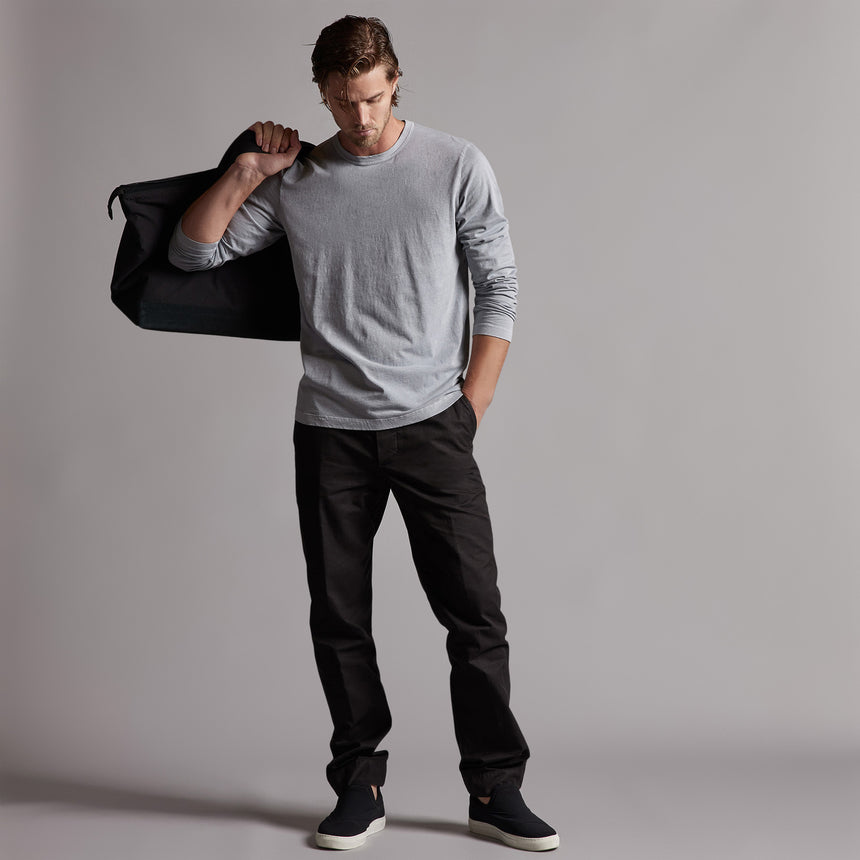 Long Sleeve Crew Neck in Breeze Pigment | James Perse Los Angeles