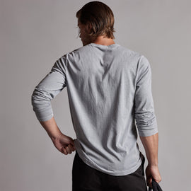 Long Sleeve Crew Neck in Breeze Pigment | James Perse Los Angeles