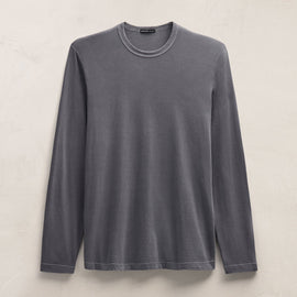 Long Sleeve Crew Neck in Cavalry Pigment | James Perse Los Angeles
