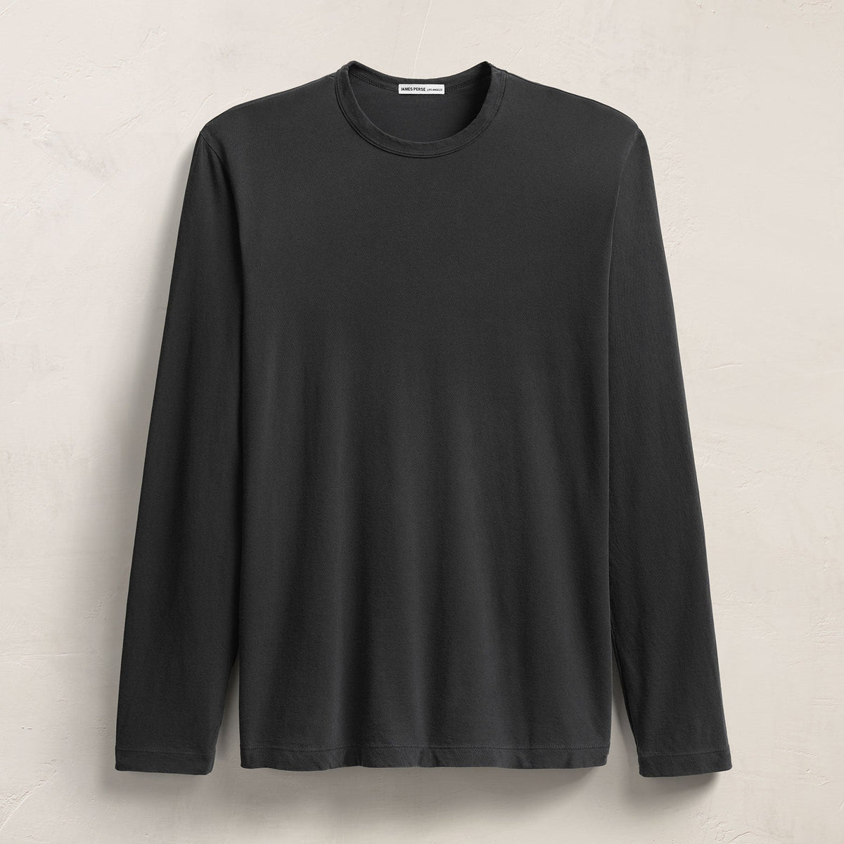 Long Sleeve Crew Neck in Carbon | James Perse Los Angeles