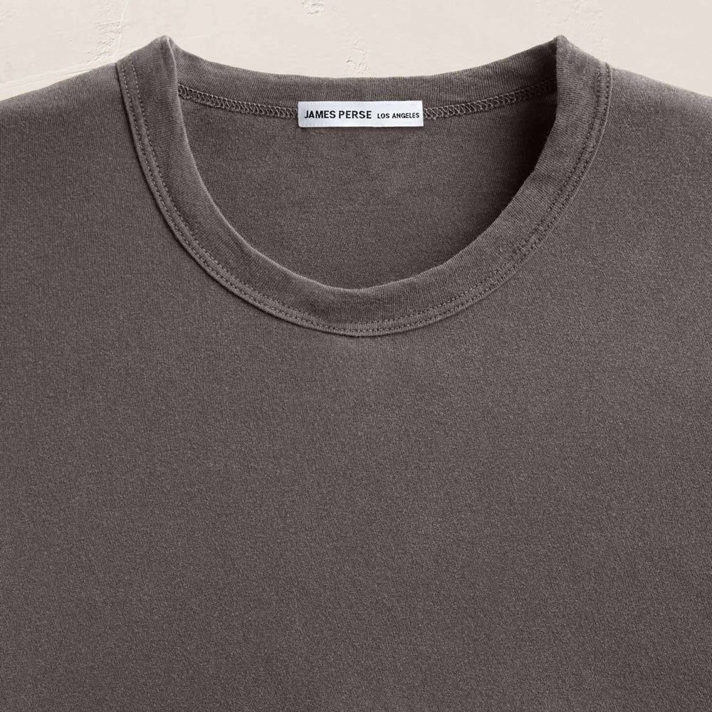 Long Sleeve Crew Neck In Dusty Brown Pigment | James Perse Los Angeles