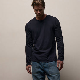 Long Sleeve Crew Neck in Deep | James Perse Los Angeles