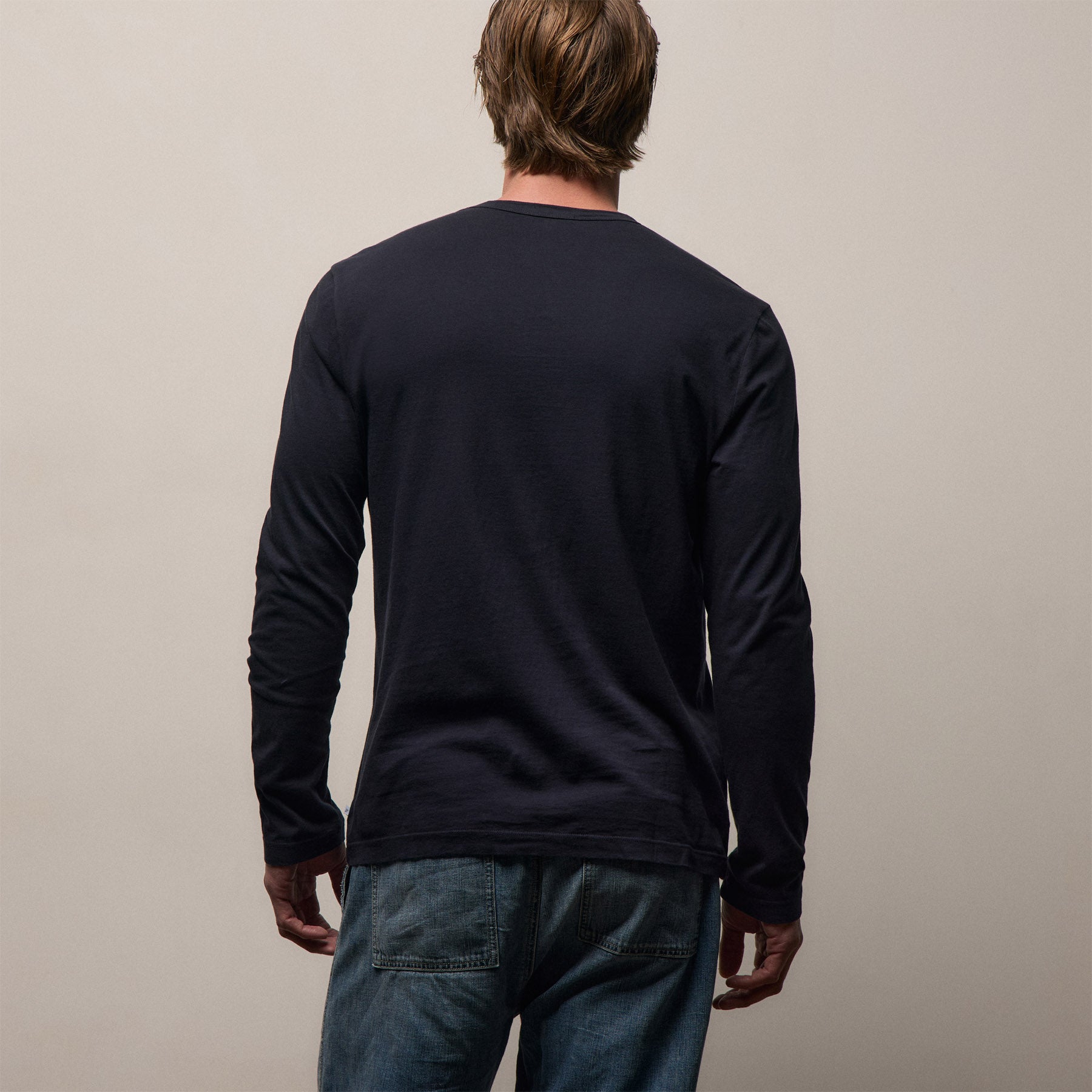 Long Sleeve Crew Neck in Deep | James Perse Los Angeles