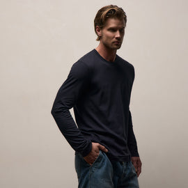 Long Sleeve Crew Neck in Deep | James Perse Los Angeles