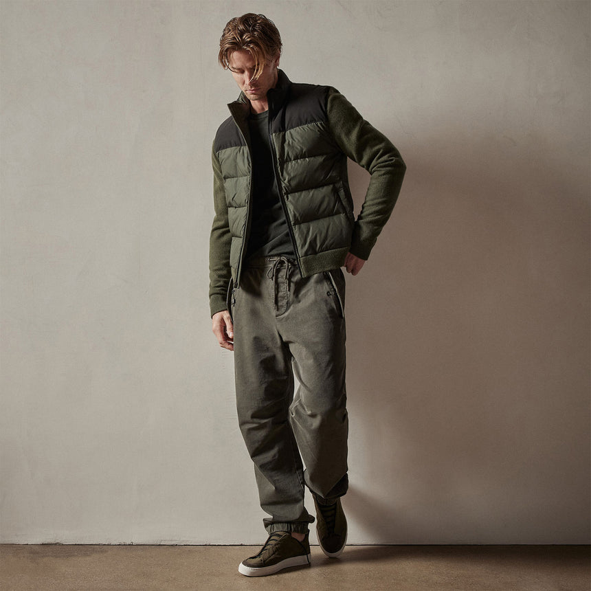 Long Sleeve Crew Neck in Dark Olive Pigment | James Perse Los Angeles