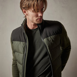 Long Sleeve Crew Neck in Dark Olive Pigment | James Perse Los Angeles