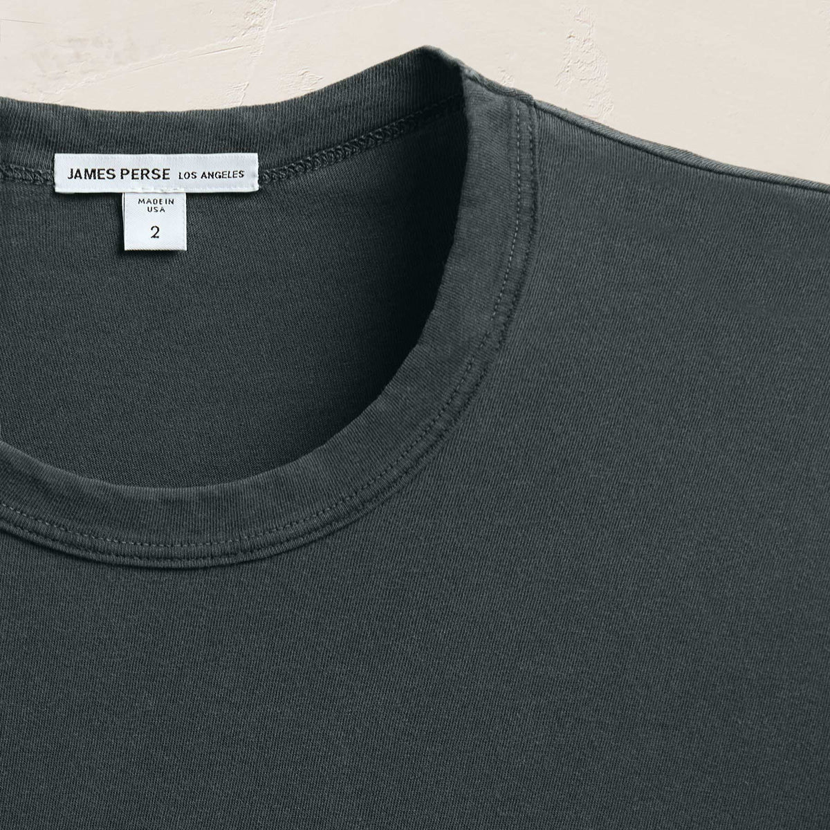Long Sleeve Crew Neck in Fern | James Perse Los Angeles FLAT