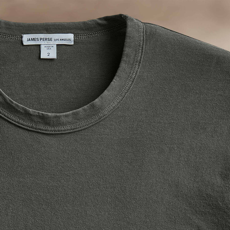 Long Sleeve Crew Neck in Granite Pigment | James Perse Los Angeles