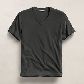 Short Sleeve V Neck in Carbon Pigment | James Perse Los Angeles