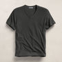 Short Sleeve V Neck in Carbon Pigment | James Perse Los Angeles