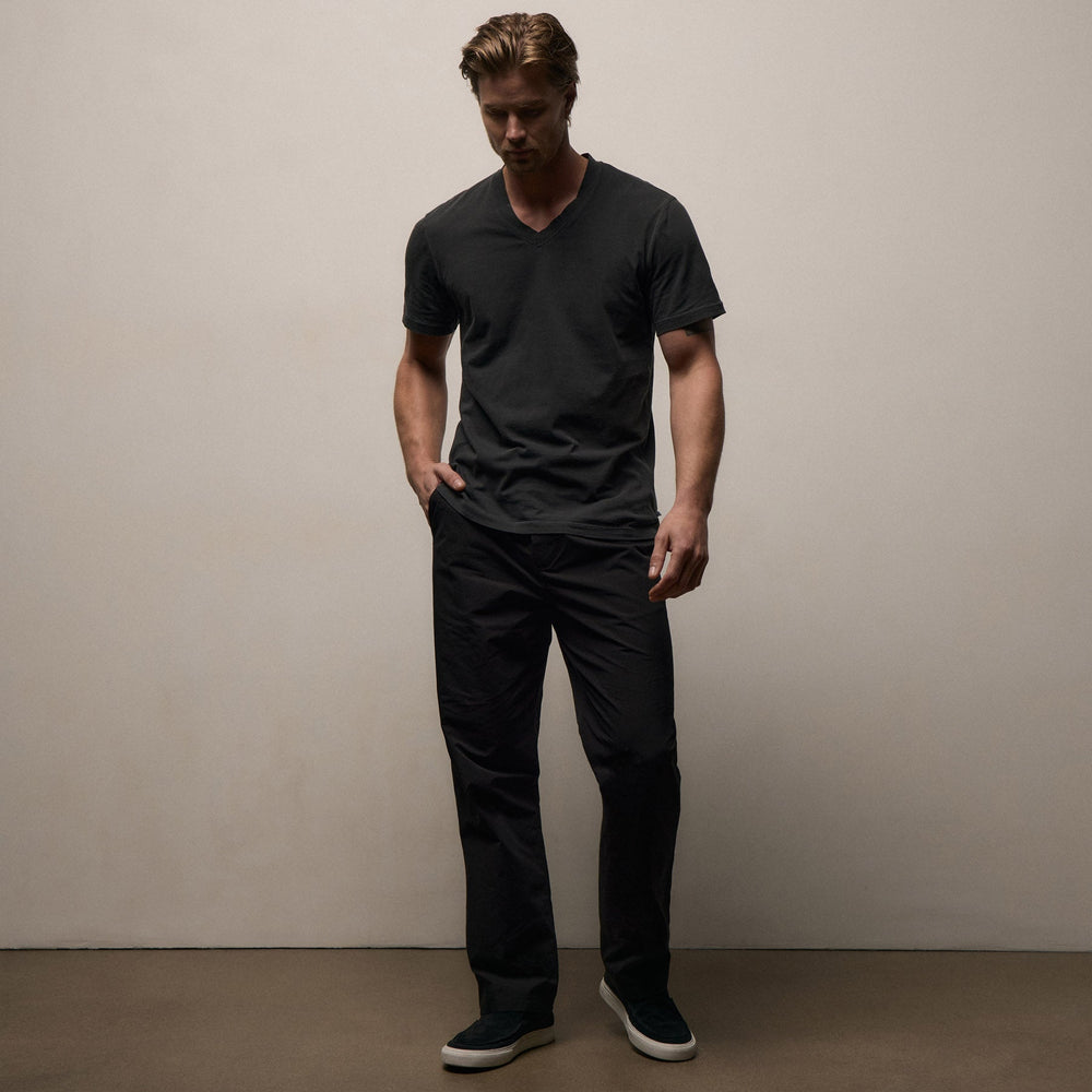 Short Sleeve V Neck in Carbon Pigment | James Perse Los Angeles