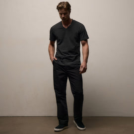 Short Sleeve V Neck in Carbon Pigment | James Perse Los Angeles