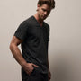 Short Sleeve V Neck in Carbon Pigment | James Perse Los Angeles