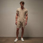 Short Sleeve V Neck in Sand Dune Pigment | James Perse Los Angeles