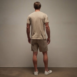 Short Sleeve V Neck in Sand Dune Pigment | James Perse Los Angeles